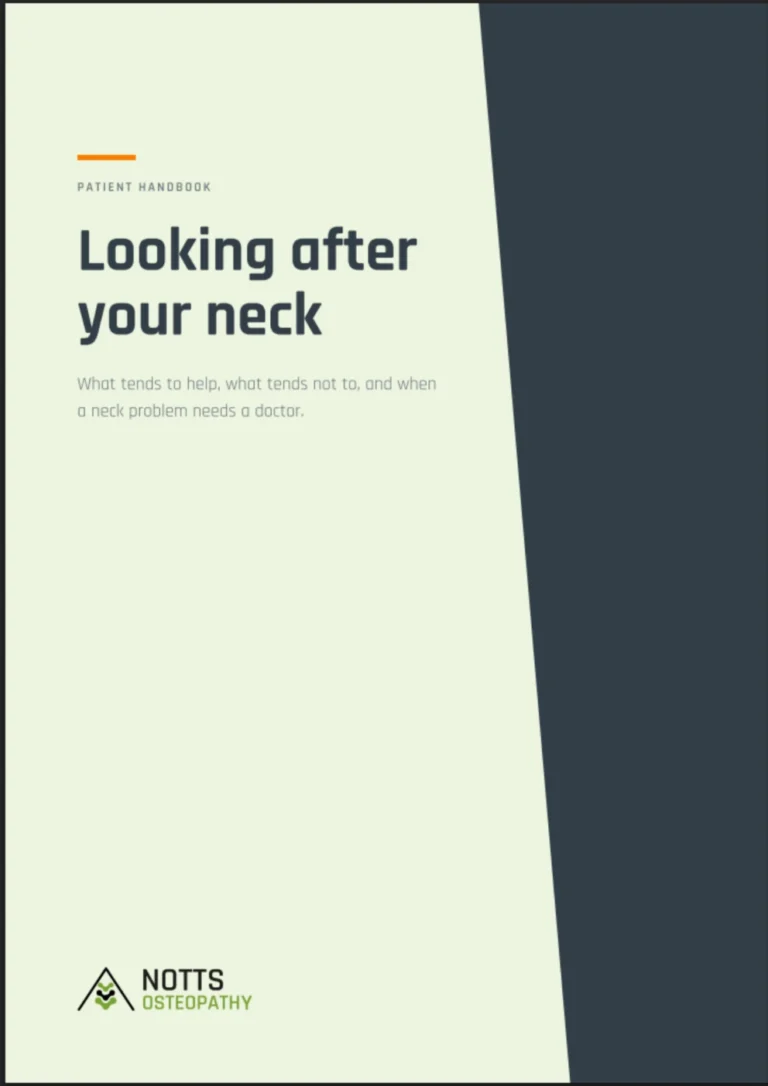 Cover of the Looking after your neck handbook