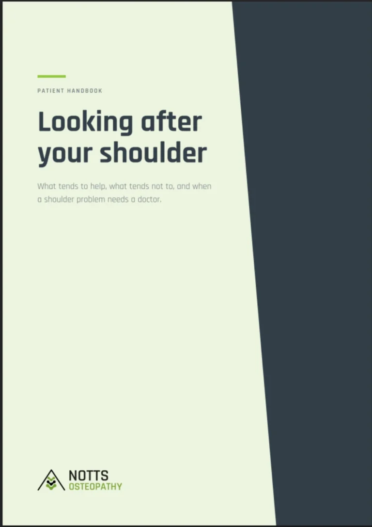 Cover of the Looking after your shoulder handbook